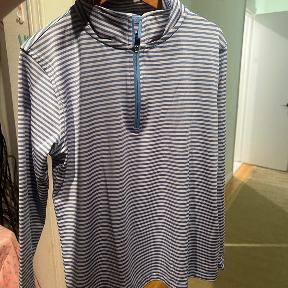 Crewcuts 6/7 Blue Striped Pullover NWT